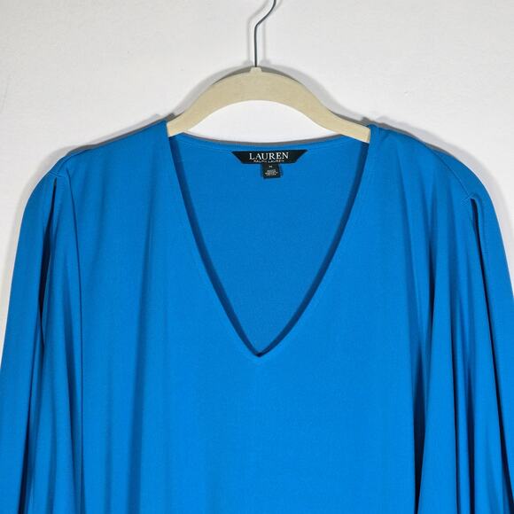 Blue Ralph Lauren V Neck Dress Size M - Picture 3 of 7